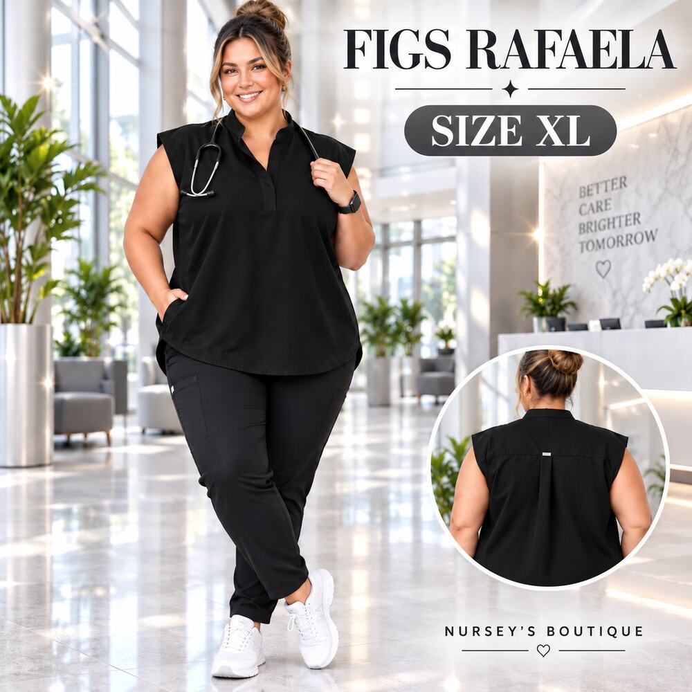 FIGS Rafaela Oversized Scrub Top Womens XL Graphite Mandarin Collar